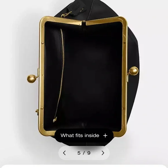 Coach Black Kisslock Shoulder Bag - Picture 3 of 3